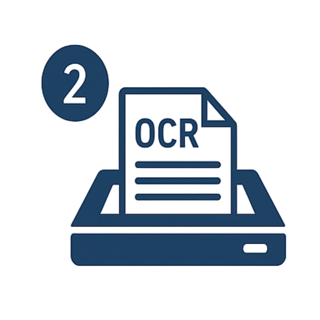 Wir heften ab – analog rein, digital raus. 2 Wir digitalisieren.