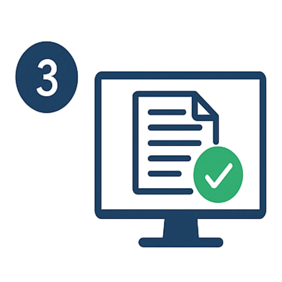 Wir heften ab – analog rein, digital raus. 3 Wir liefern digital zurück.